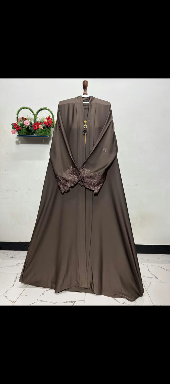 FANCY DUBAI FRONT OPEN ABAYA