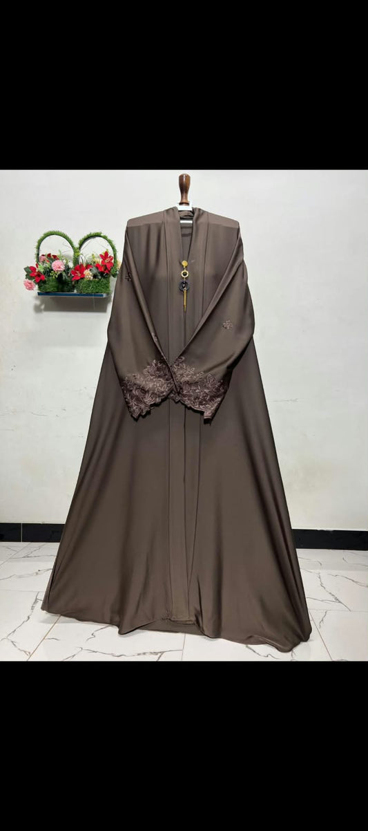 FANCY DUBAI FRONT OPEN ABAYA