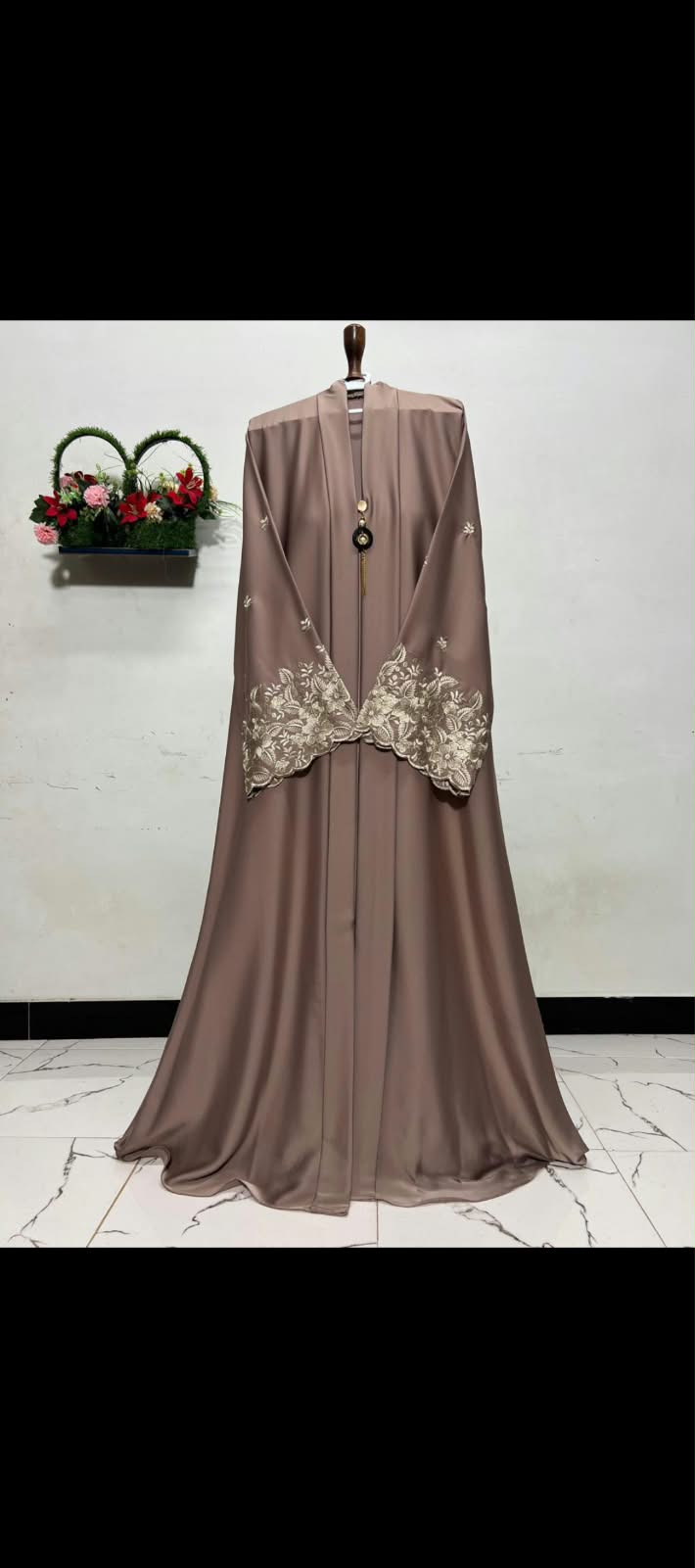 FANCY DUBAI FRONT OPEN ABAYA