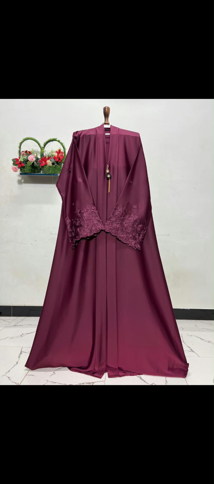 FANCY DUBAI FRONT OPEN ABAYA