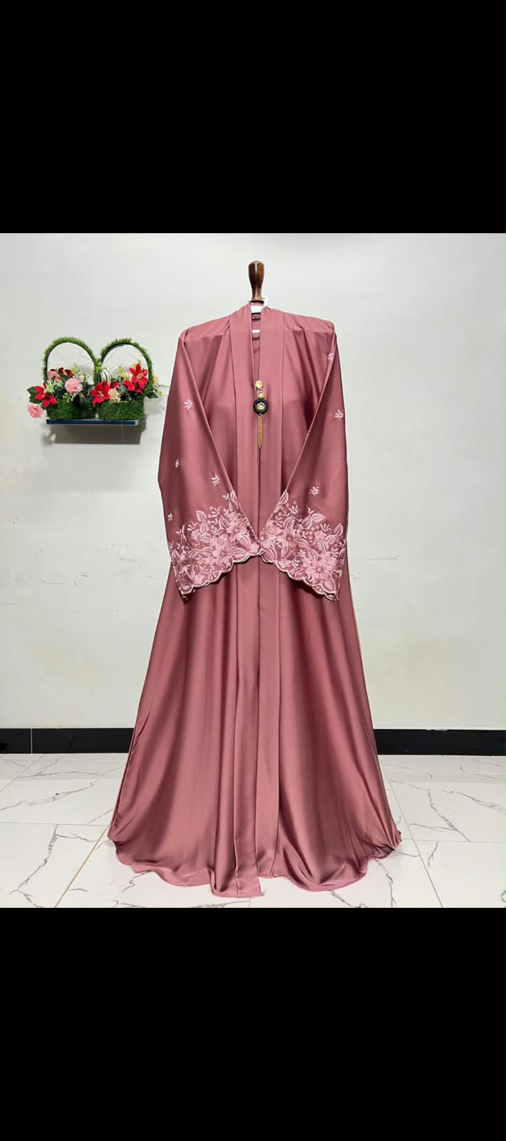 FANCY DUBAI FRONT OPEN ABAYA