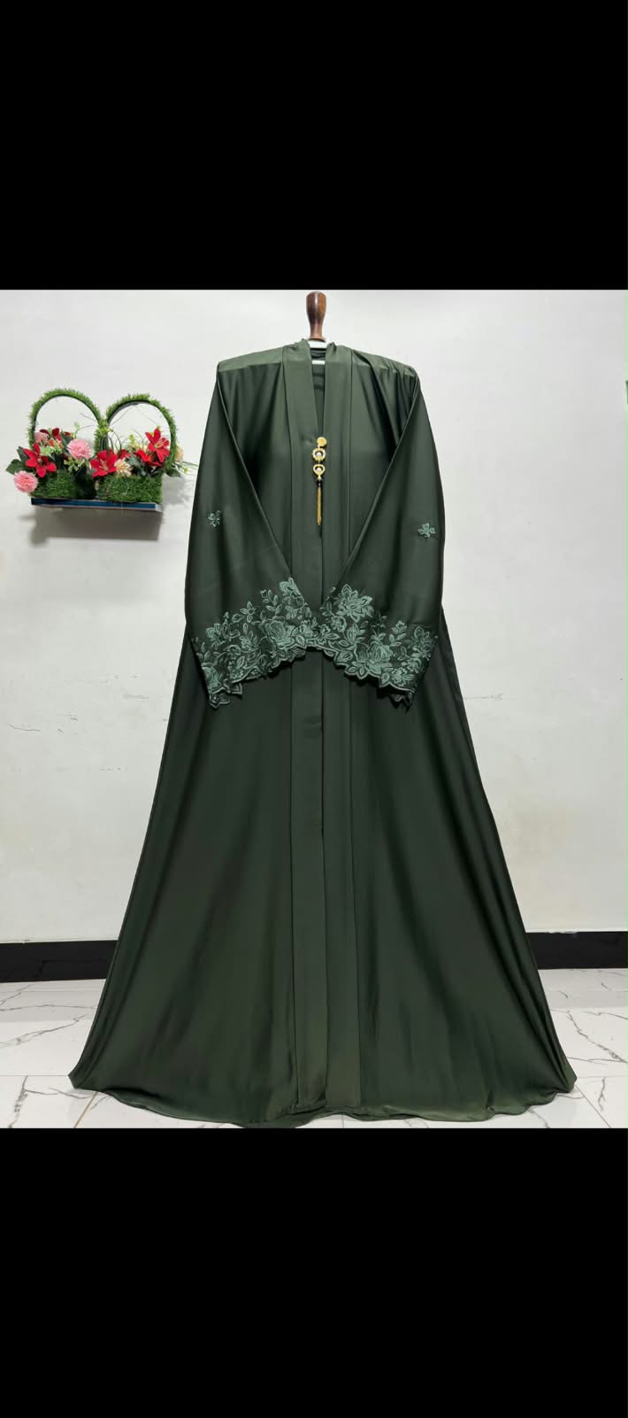 FANCY DUBAI FRONT OPEN ABAYA